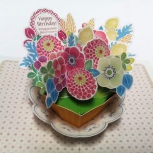 Flower Bouquet Birthday Pop-Up Card